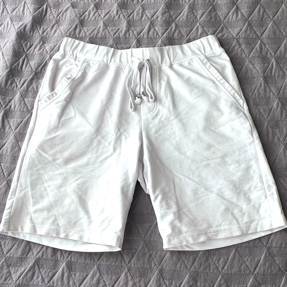 White 9” Surf Shorts